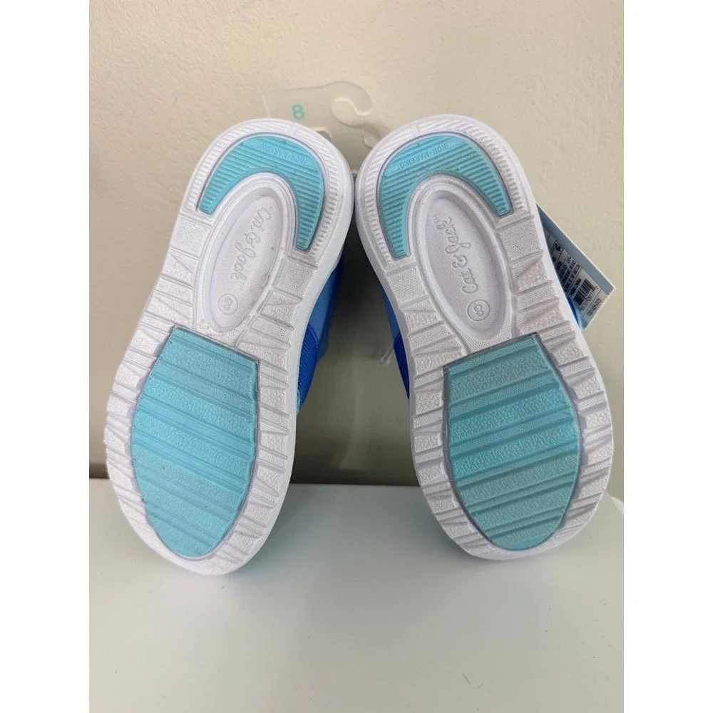 Cat & Jack Austen Sneakers Toddler 8 Blue Mesh Slip On Hook Loop NWT